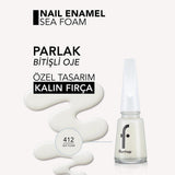 Flormar Nail Enamel Highly Pigmented Polish 412 Sea Foam