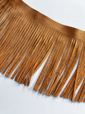 Leather Fringe 1/4" x 7" - Deer-Tanned Cowhide, Sold by the Foot
