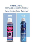 She Angel Women's Long-Lasting Deodorant - 150ml Spray for Odor Control & Fresh Feminine Fragrance All Day