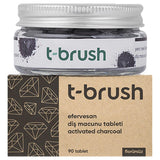 T-Brush Natural Activated Charcoal Toothpaste Tablets - Vegan, Chemical-Free Oral Care