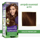 Wella Koleston Naturals Permanent Hair Dye with Coconut Oil - 6/73 Ayışığı Kahvesi