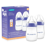 Lansinoh BPA Free Baby Bottle with NaturalWave Nipple - 160ml, Supports Easy Breastfeeding Transition