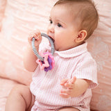 Babyjem Silicone Teether Toy Ring - Safe, BPA-Free, Dishwasher Safe Baby Teething Relief for Infants 3 Months+