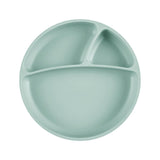 OiOi Silicone Baby Plate with Suction Base - Heat Resistant, Microwave & Oven Safe, Premium Food-Grade Silicone Tableware for Babies