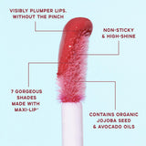 theBalm Instant Plump Your Pucker Lip Plumper Gloss: Get Fuller, Hydrated Lips with Organic Jojoba & Avocado Oil - Non-Sticky Formula, 5 Colors.