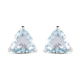 1.26 Carat Genuine Aquamarine .925 Sterling Silver Earrings