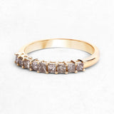 0.50 Carat Genuine Champagne Diamond 14K Yellow Gold Ring (I1-I2)
