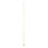 14k Yellow Gold Pearl Evil Eye Necklace