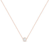 .925 Sterling Silver 1/2 Cttw Diamond Bezel 18" Pendant Necklace (I-J Color, I2-I3 Clarity)