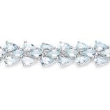14.11 Carat Genuine Aquamarine .925 Sterling Silver Bracelet