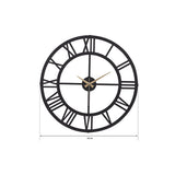Muyika 50x50cm Modern Metal Wall Clock - Silent Sweep Mechanism, Decorative Home Accent