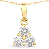 0.51 Carat Genuine Lab Grown Diamond 14K Yellow Gold Pendant