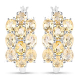 8.32 Carat Genuine Citrine .925 Sterling Silver 3 Piece Jewelry Set (Ring, Earrings, and Pendant w/ Chain)