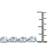 10.71 Carat Genuine Blue Topaz .925 Sterling Silver Bracelet