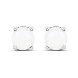 1.18 Carat Genuine Opal .925 Sterling Silver Earrings