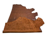 Brandy Distressed Natural Grain Deer-Tanned Cowhide – Full Grain, Saddle-Tanned Style, Wax Finish, 1.1–1.3 mm (3 oz), ~20 Sq Ft