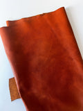 Whiskey Distressed Natural Grain Deer Tanned Cowhide – Full Grain, Saddle-Tanned Style, Wax Finish, 1.1–1.3 mm (3 oz), ~20 Sq Ft