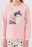 Arnetta Kids Long Sleeve Pajama Set in Light Pink