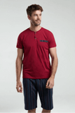 Arnetta AR3354 Men's Burgundy Pajama Set for Cozy Loungewear