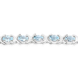 5.75 Carat Genuine Blue Topaz .925 Sterling Silver Bracelet