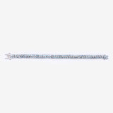 17.22 Carat Genuine Blue Topaz and White Diamond .925 Sterling Silver Bracelet