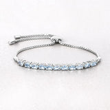 2.75 Carat Genuine Blue Topaz .925 Sterling Silver Bracelet