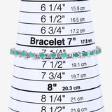 3.78 Carat Genuine Emerald .925 Sterling Silver Bracelet