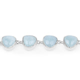25.90 Carat Genuine Aquamarine .925 Sterling Silver Bracelet