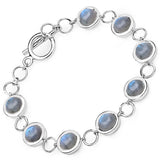 15.48 Carat Genuine Labradorite .925 Sterling Silver Bracelet