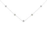 Sterling Silver Diamond Station Necklace (1/2 cttw, I-J Color, I1-I2 Clarity)