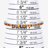 16.73 Carat Genuine Orange Sapphire and White Diamond 14K White Gold Bracelet