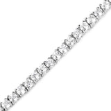 4.96 Carat Genuine White Topaz .925 Sterling Silver Bracelet