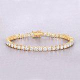 10.00 Carat Lab Grown Diamond 14K Yellow Gold Bracelet