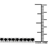 2.19 Carat Genuine Black Diamond .925 Sterling Silver Bracelet