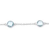 5.00 Carat Genuine Blue Topaz .925 Sterling Silver Bracelet
