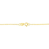 14K Yellow Gold Plated .925 Sterling Silver 1.0 Cttw Round and Baguette-Cut Diamond Composite Hearth 18" Pendant Necklace (I-J Color, I1-I2 Clarity)
