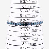 14.33 Carat Genuine Blue Diamond 14K White Gold Bracelet
