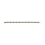 18K Yellow Gold Alternating 1 1/5 Cttw Diamond and 3X3 MM Blue Sapphire Tennis Bracelet (G-H Color, VS1-VS2 Clarity) - 7" Inches