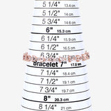 7.56 Carat Genuine Morganite and White Diamond 14K Rose Gold Bracelet