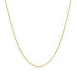 14k Yellow Gold Round Cable Link Chain 1.1mm