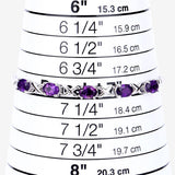 4.00 Carat Genuine Amethyst .925 Sterling Silver Bracelet