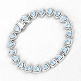 10.50 Carat Genuine Blue Topaz .925 Sterling Silver Bracelet