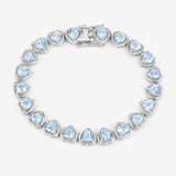 10.50 Carat Genuine Blue Topaz .925 Sterling Silver Bracelet