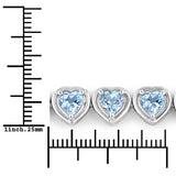 10.50 Carat Genuine Blue Topaz .925 Sterling Silver Bracelet