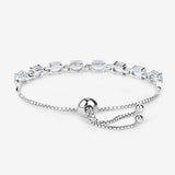 7.60 Carat Genuine Blue Topaz .925 Sterling Silver Bracelet