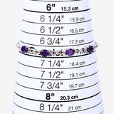 3.27 Carat Genuine Amethyst and White Topaz .925 Sterling Silver Bracelet
