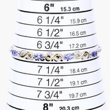 1.79 Carat Genuine Tanzanite and White Topaz .925 Sterling Silver Bracelet