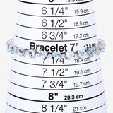 11.62 Carat Genuine Blue Topaz and White Diamond .925 Sterling Silver Bracelet