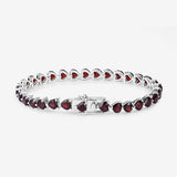 15.50 Carat Genuine Garnet .925 Sterling Silver Bracelet
