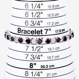 11.10 Carat Genuine Garnet and White Diamond .925 Sterling Silver Bracelet